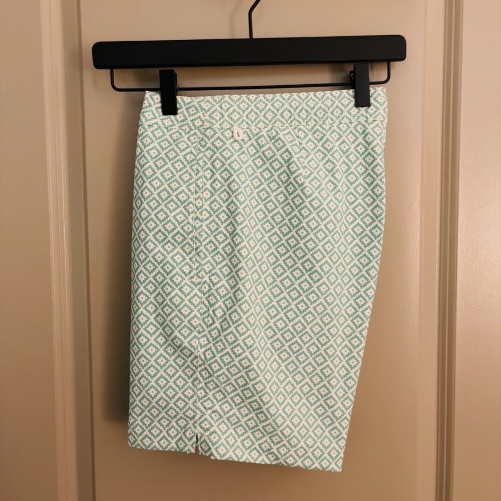 J. Crew Swim Short - Green/ White - 29" (Small)